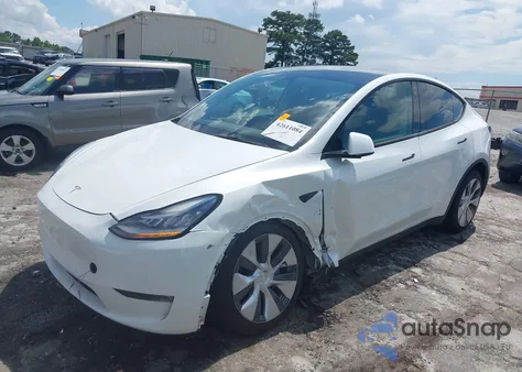 2021 Tesla Model Y Long Range Dual Motor All-Wheel Drive из США, поврежденный, VIN 5YJYGDEE8MF124910